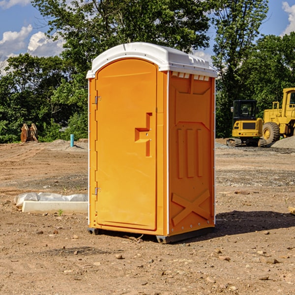 how often are the porta potties cleaned and serviced during a rental period in Alpine